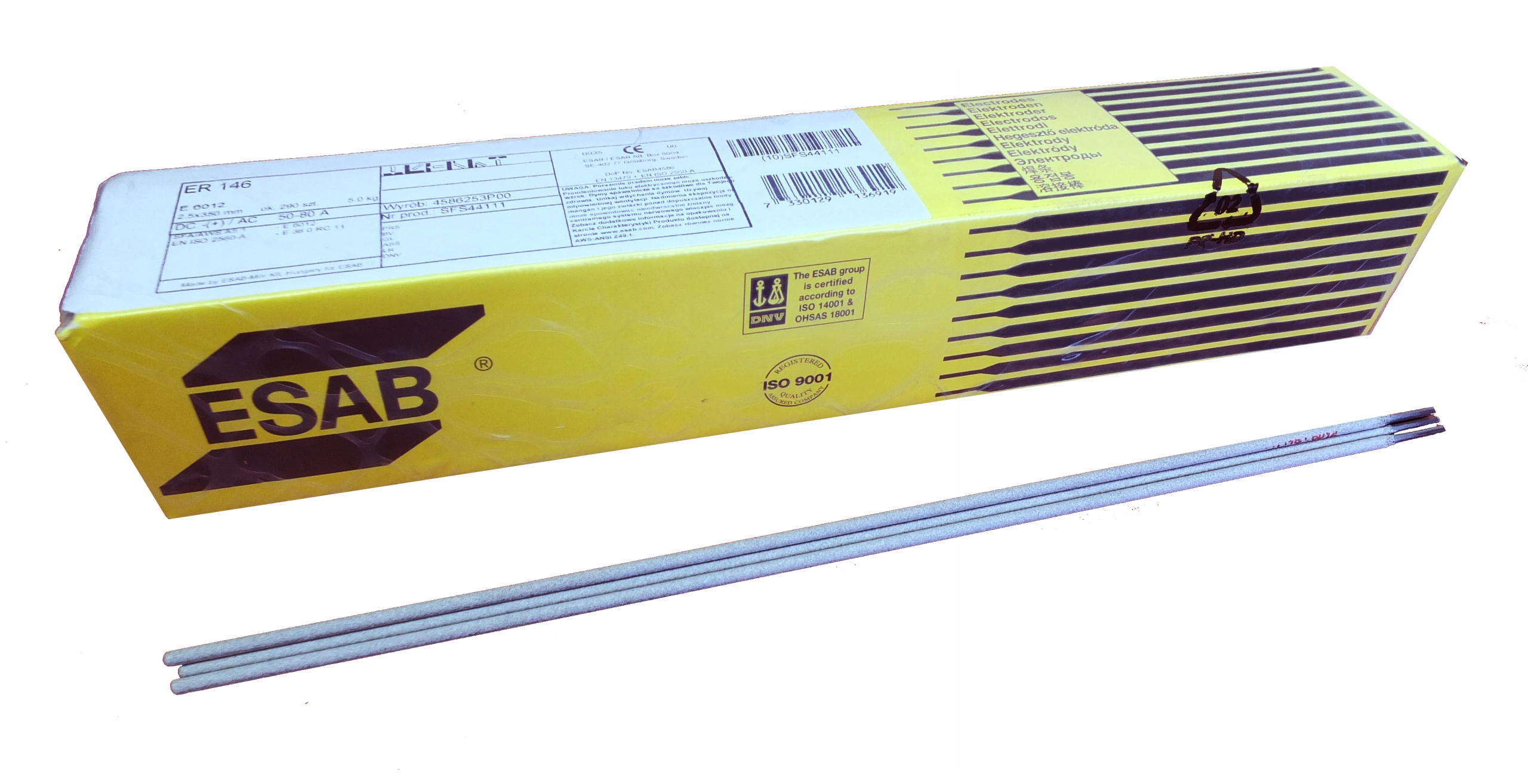 Rutilové elektródy Esab ER 146 3,2 mm 175 kusov